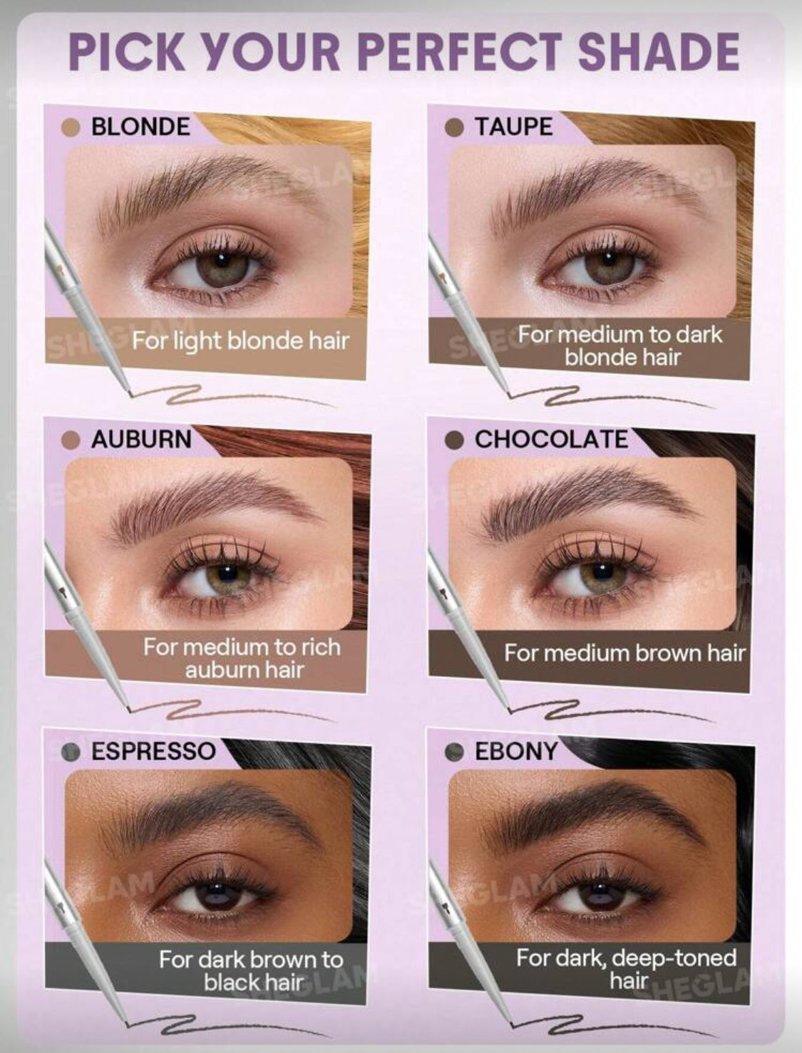 SHEGLAM Ultra Slim Brow Pencil β Precision & Natural Finish