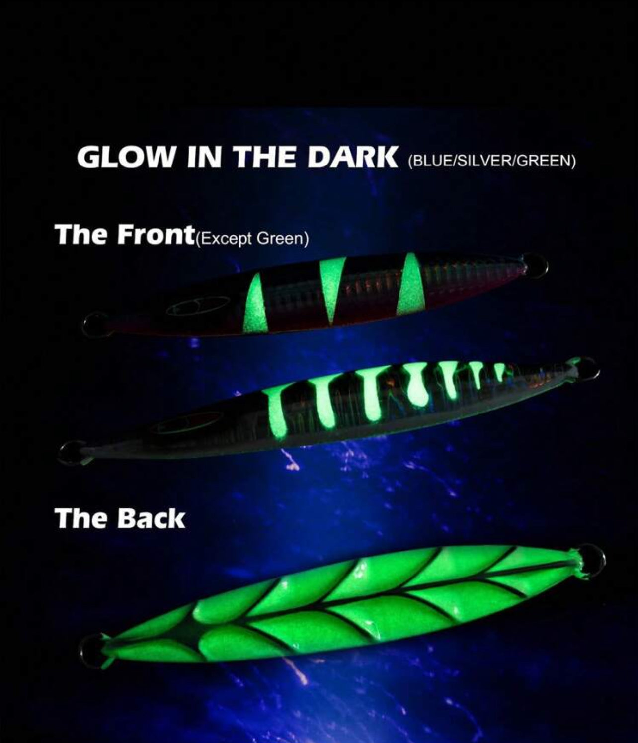 GOTURE Luminous Slow Jig Fishing Lure – Double Hook, with Carry Bag – Ideal for Saltwater Tuna, Yellowfin, Kingfish & Bluefin