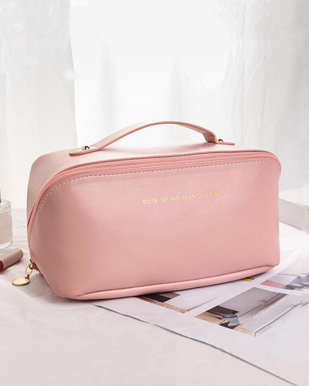 Portable Makeup Brush Bag – Handheld Cosmetic Case & Travel Toiletry Organizer