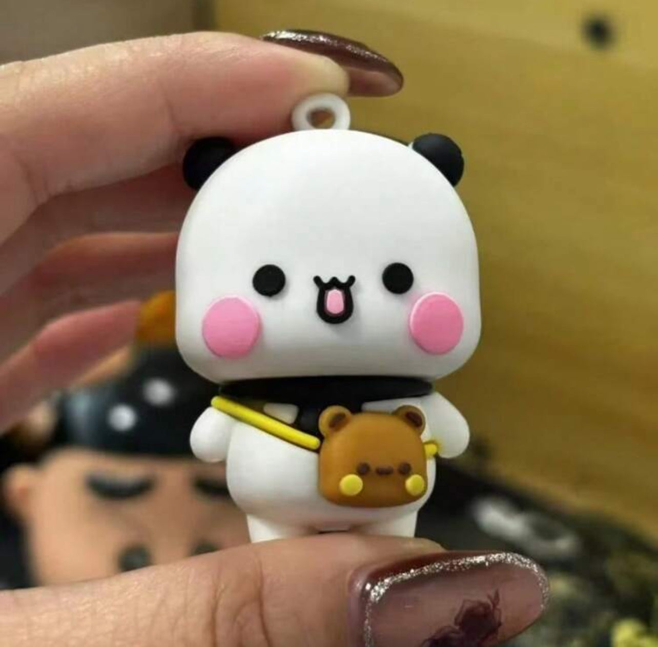 Kawaii Bubu Dudu Panda Keychain Set of 2 – Cute Anime Bear Pendants