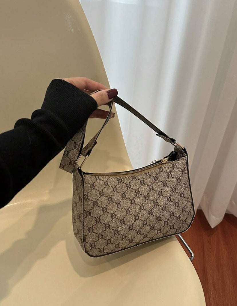 Elegant Floral Print PU Leather Shoulder & Crossbody Bag for Women