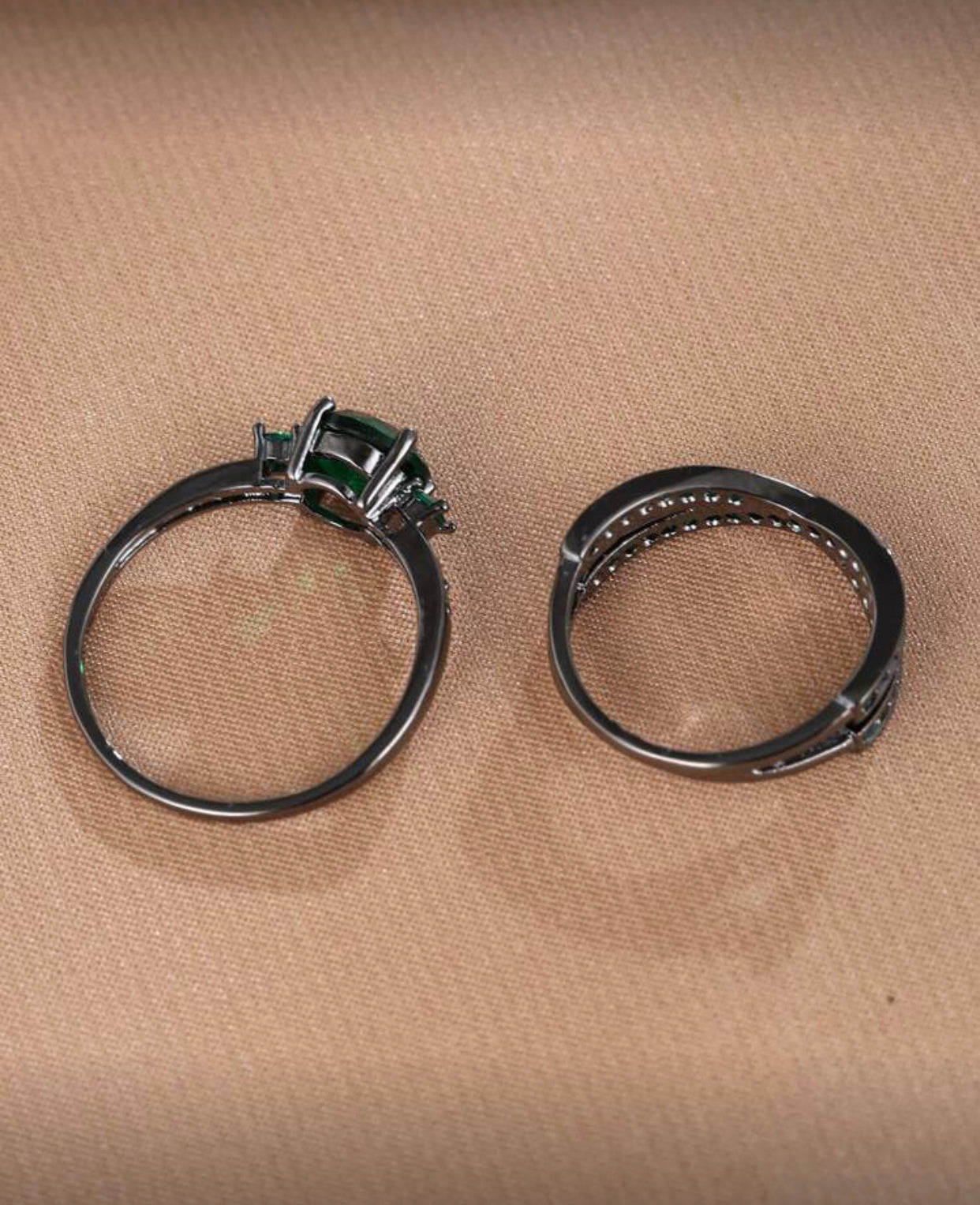 2-Piece Cubic Zirconia Decorative Rings – Size 9