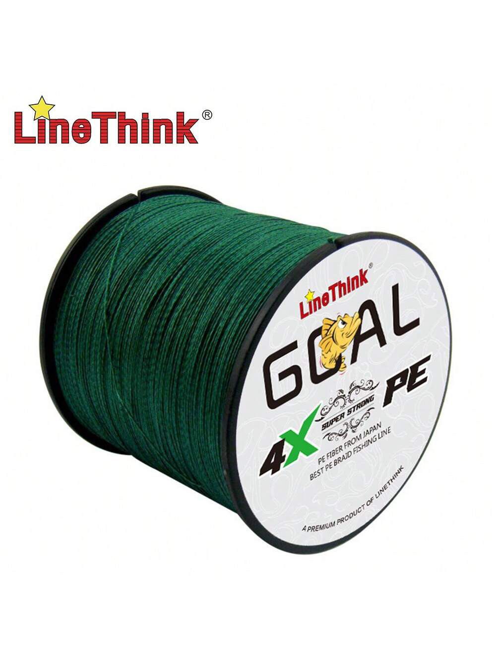 LineThink 4-Strand Braided Fishing Line – Multi-Strand Polyethylene, 40 lb