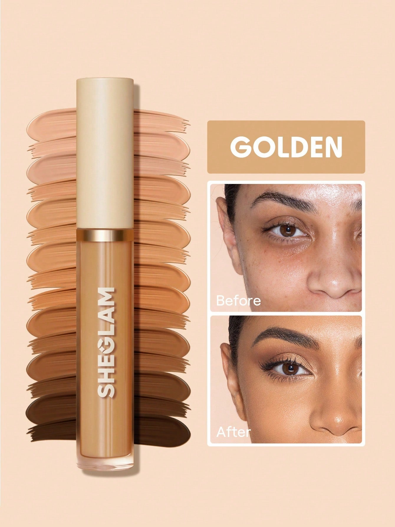 SHEGLAM Like Magic 12H Full Coverage Liquid Concealer – Long-Wear, Lightweight, Brightening Matte Finish - MK4167