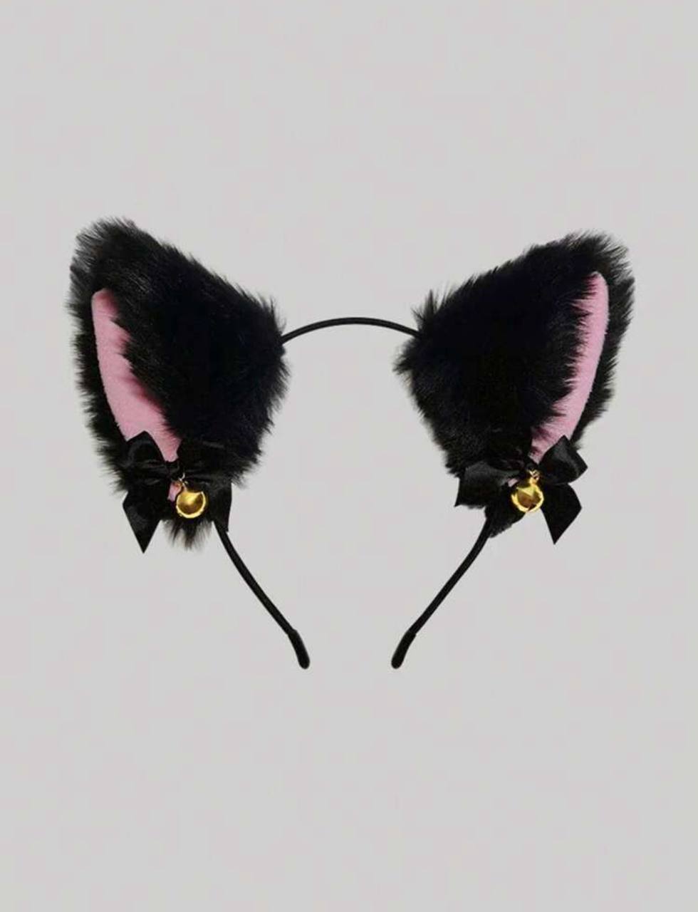 Women’s Sexy Lace Cat Ear Headband with Bell – Black Hair Hoop for Halloween & Special Occasions