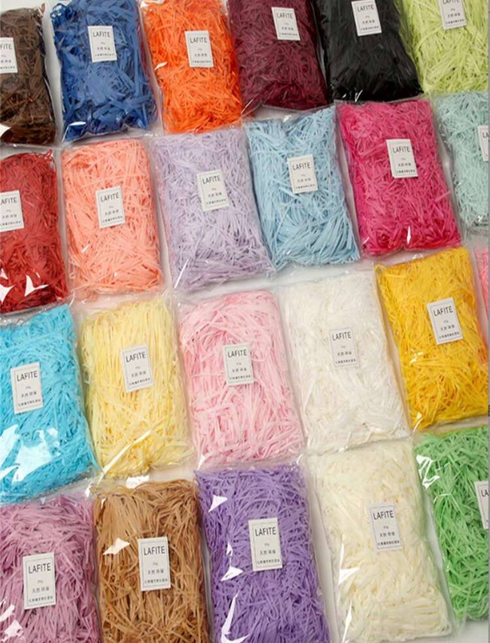 1 Pack 50g White Raffia Gift Box Filler