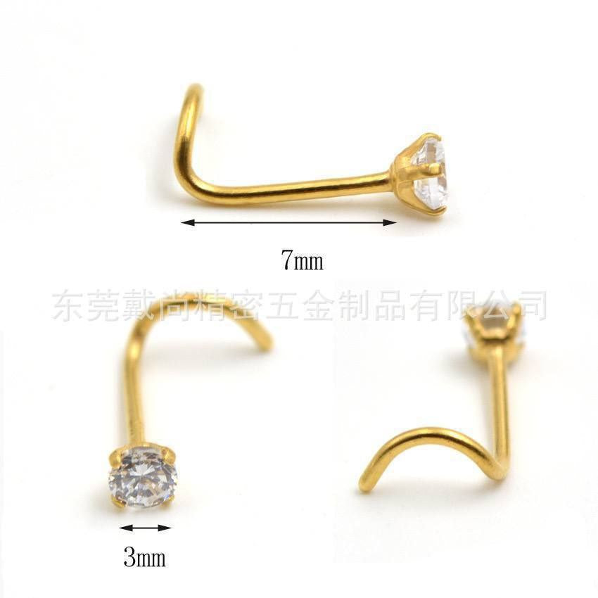 Stainless Steel Gold Piercing (Single Piece)