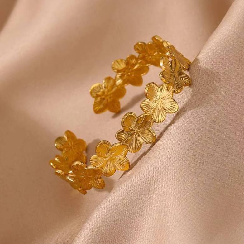 Elegant Pure Stainless Steel Gold Jewelry Set S1