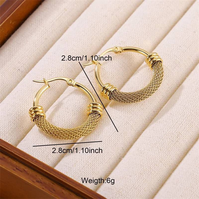 Gold Heart Stainless Steel Earrings S1