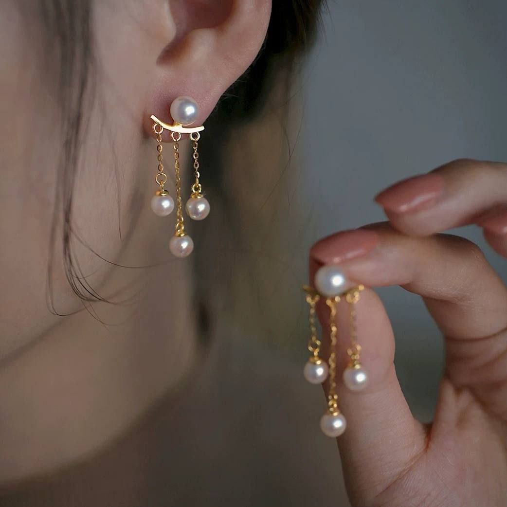 Gold Heart Stainless Steel Earrings simple S1