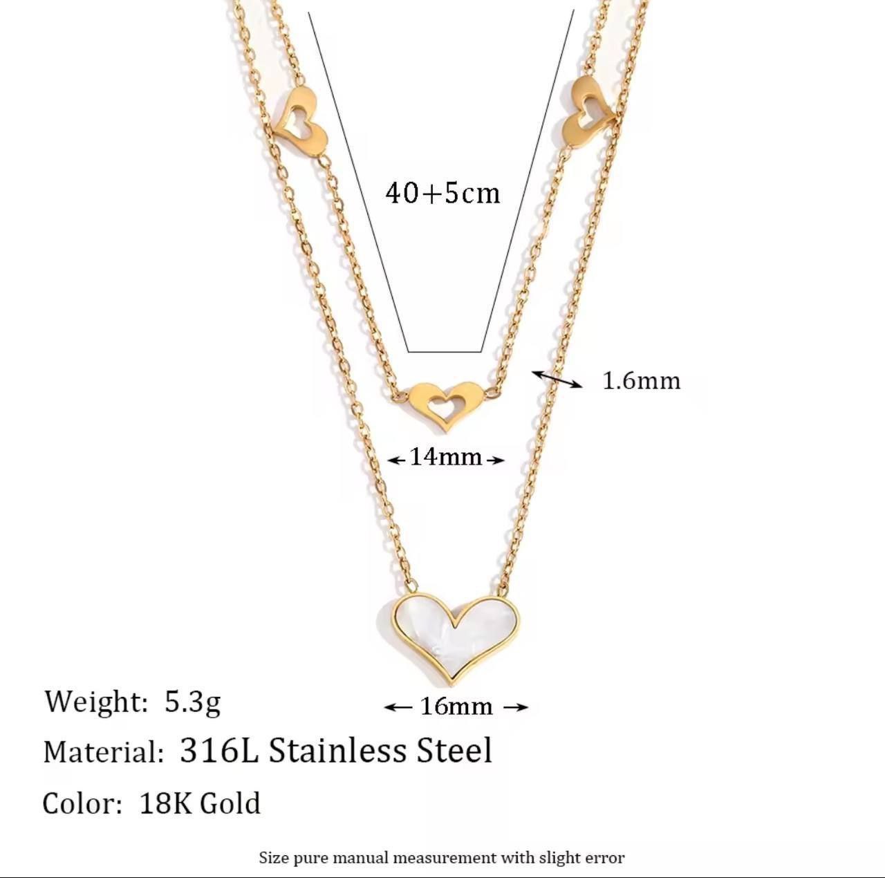 Double Layer Elegance Necklace – Pure 316 Stainless S1