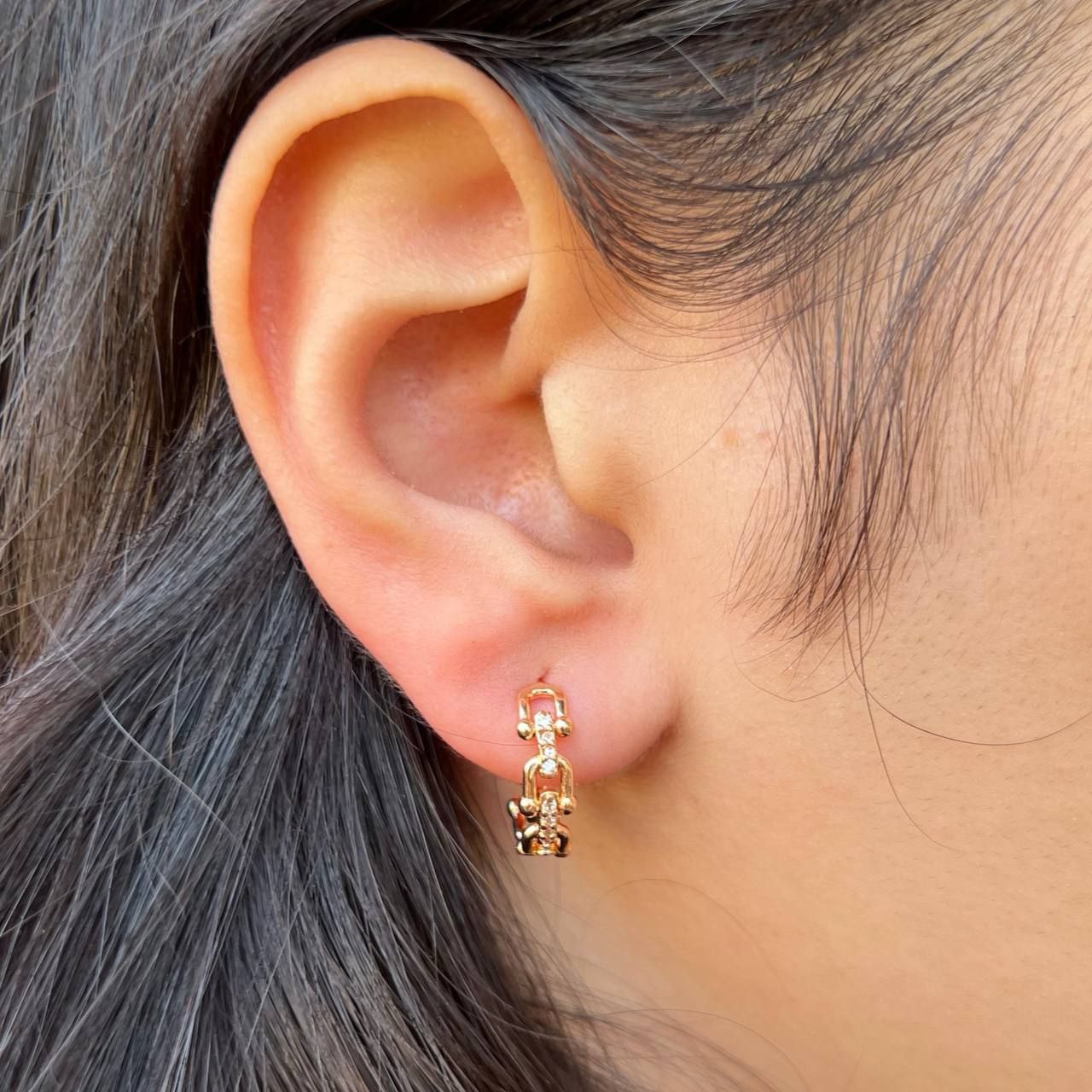 Gold Plated Stud Earrings for Kids – Chinese Gold, 10mm (Pair) S1