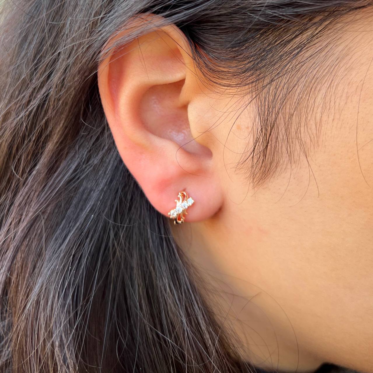 Gold Plated Stud Earrings – Chinese Gold (Pair) S1