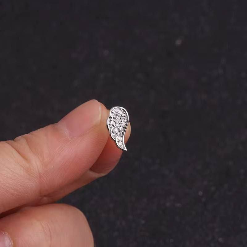 Bar Back Piercing – Pure 316 Stainless Steel with Zircon Stones S1