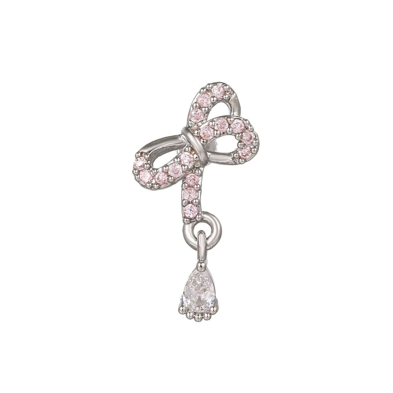 Bar Back Piercing – Pure 316 Stainless Steel with Zircon Stones S1