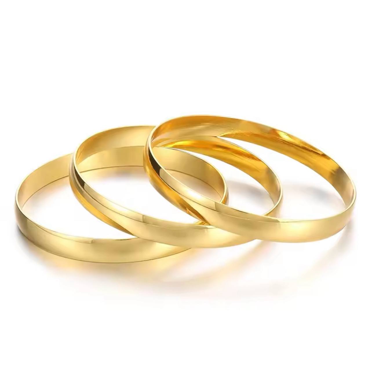 Bombay Bangle Set – Pure 316 Stainless Steel 8mm | 3 Pieces S1