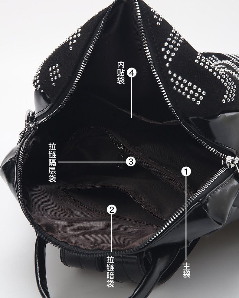 “Glam Touch” Backpack & Shoulder Bag – Premium Leather S1 (Code: 1656)