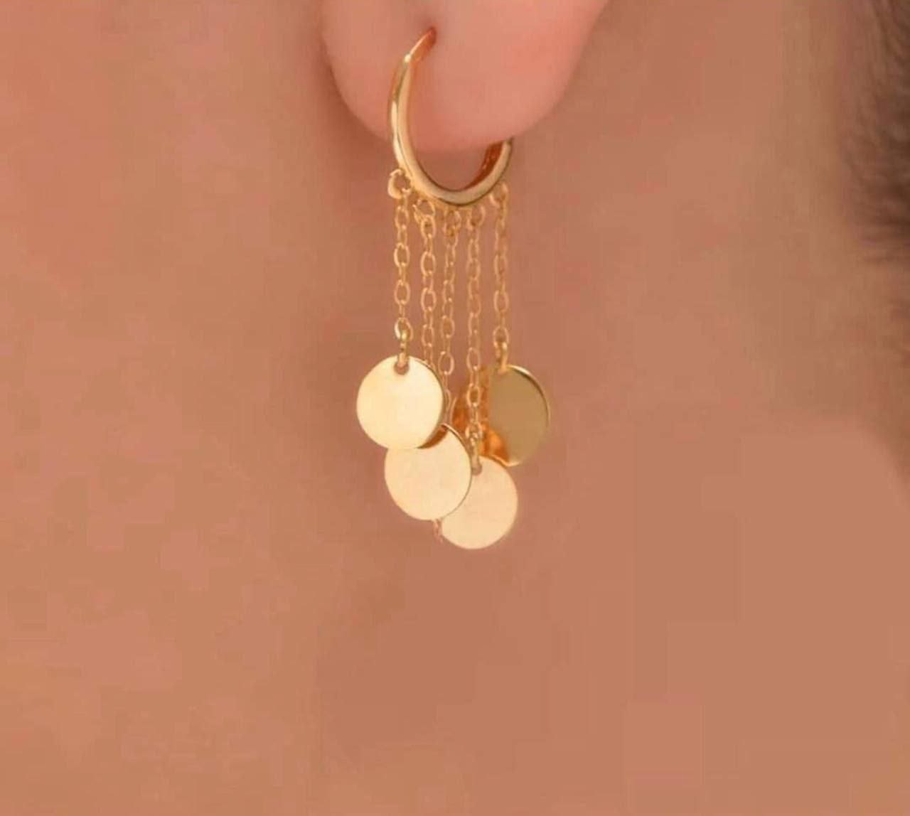 Spark Gold-Plated Snap Earrings S1