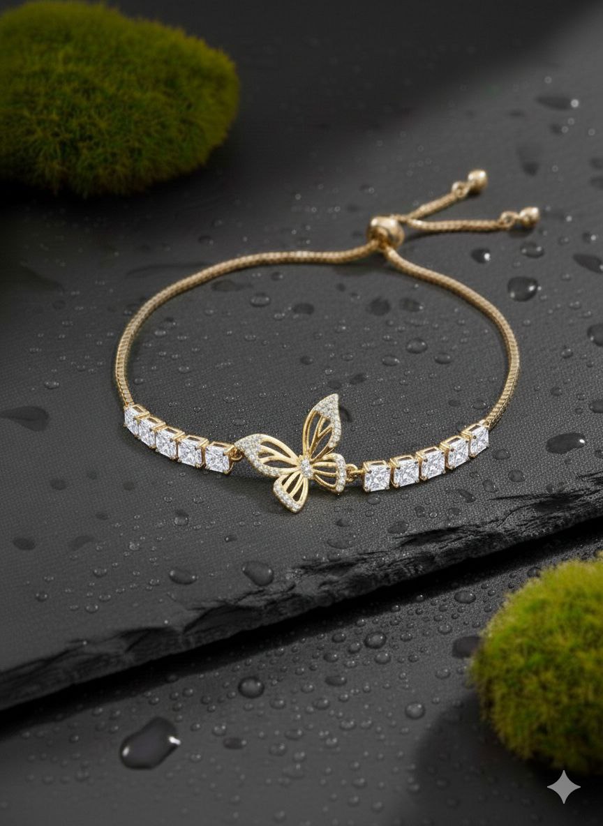 Zircon Studded Adjustable Bangle S2