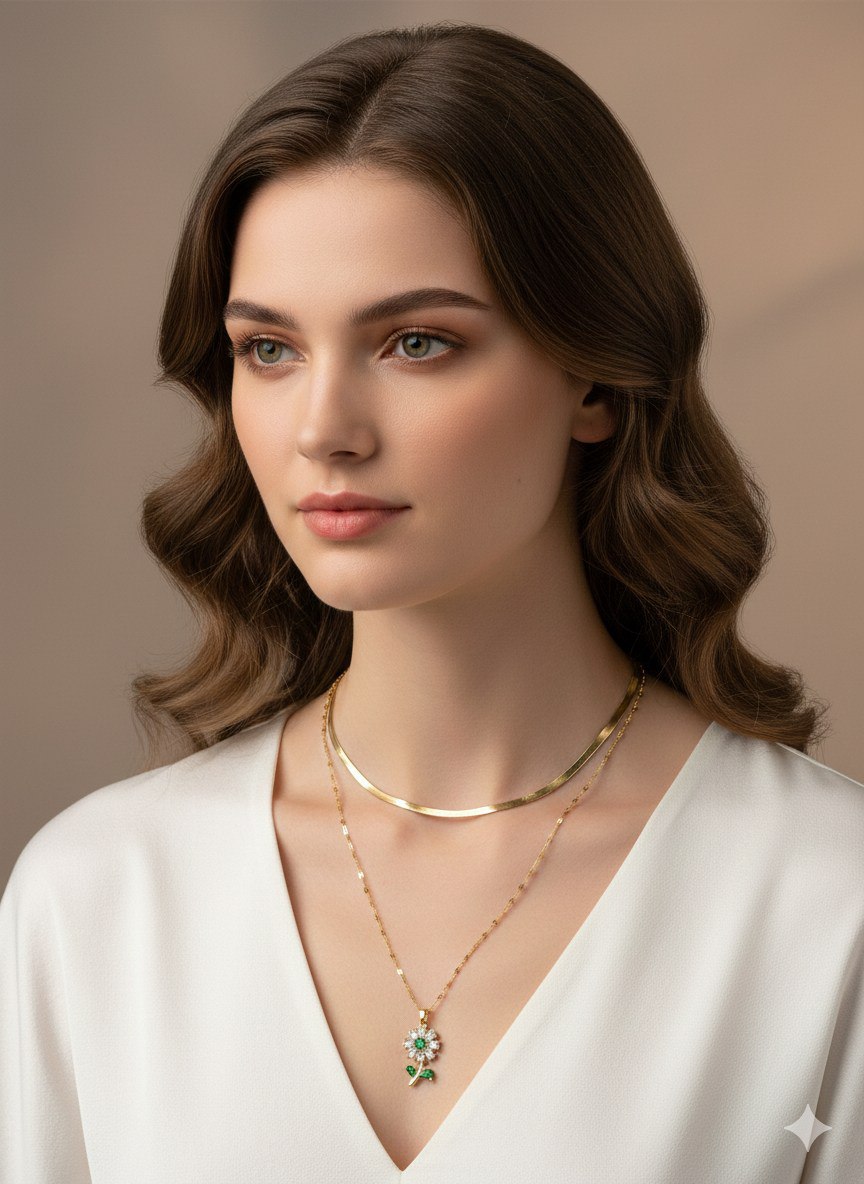 Dual Layer Stainless Steel Necklace 316 S2