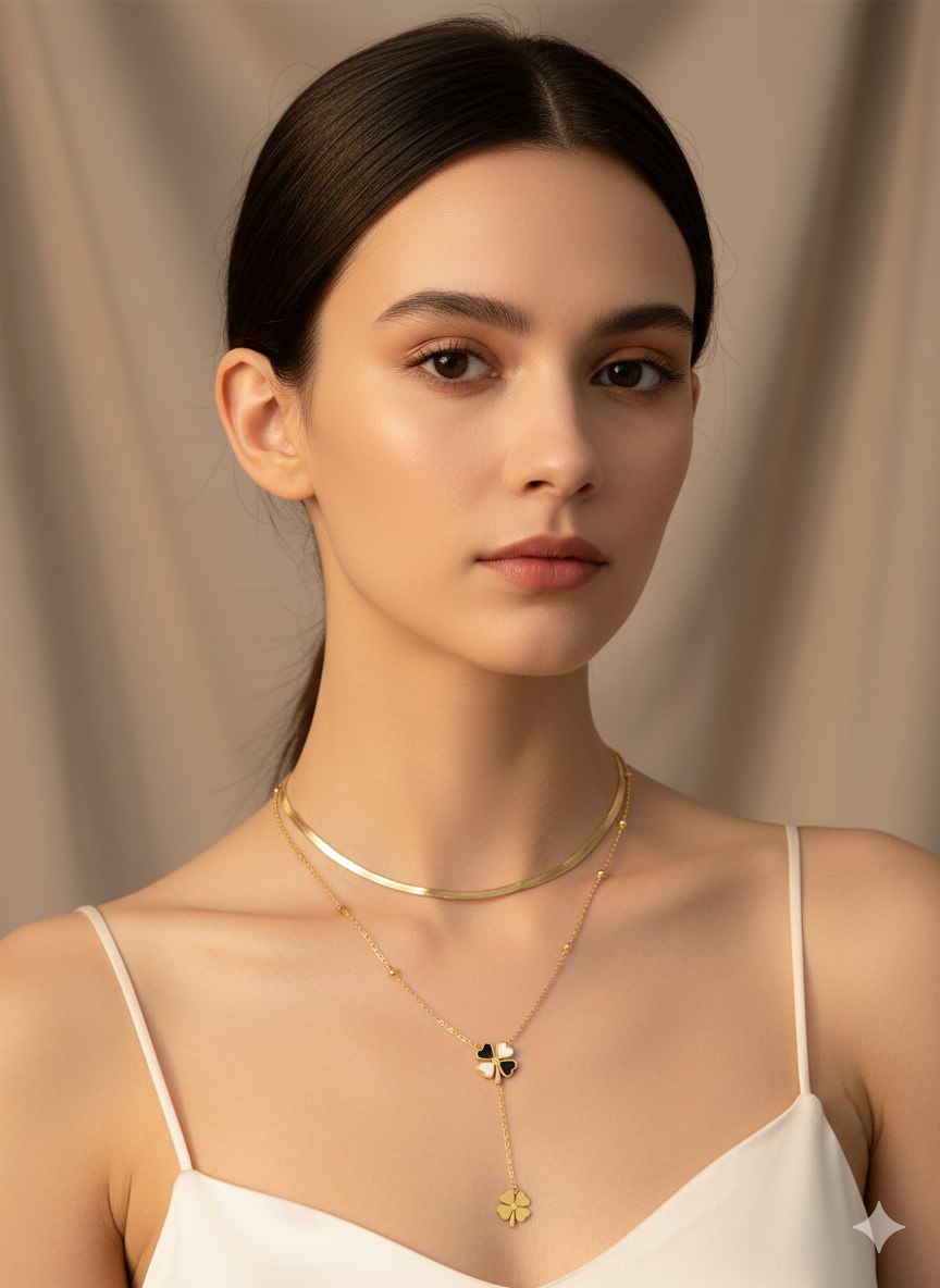 Dual Layer Stainless Steel Necklace 316 S2