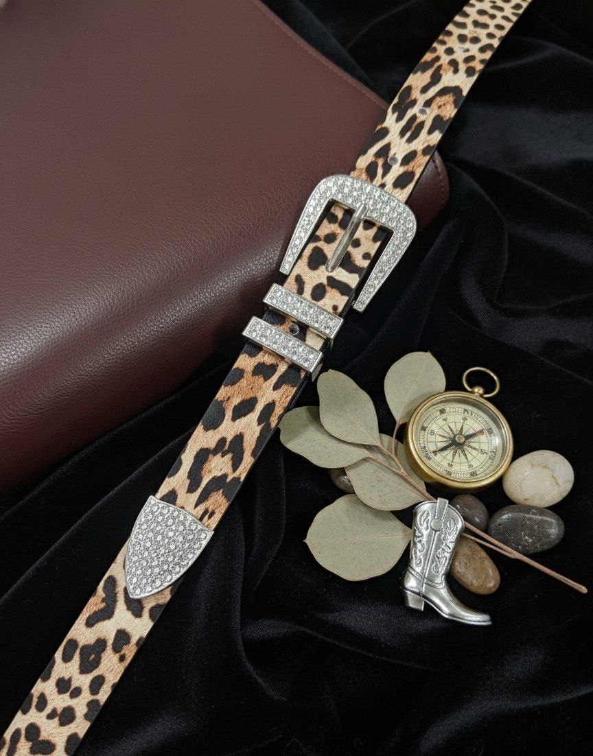 Tiger Leather Slim Belt – HTR36 S1