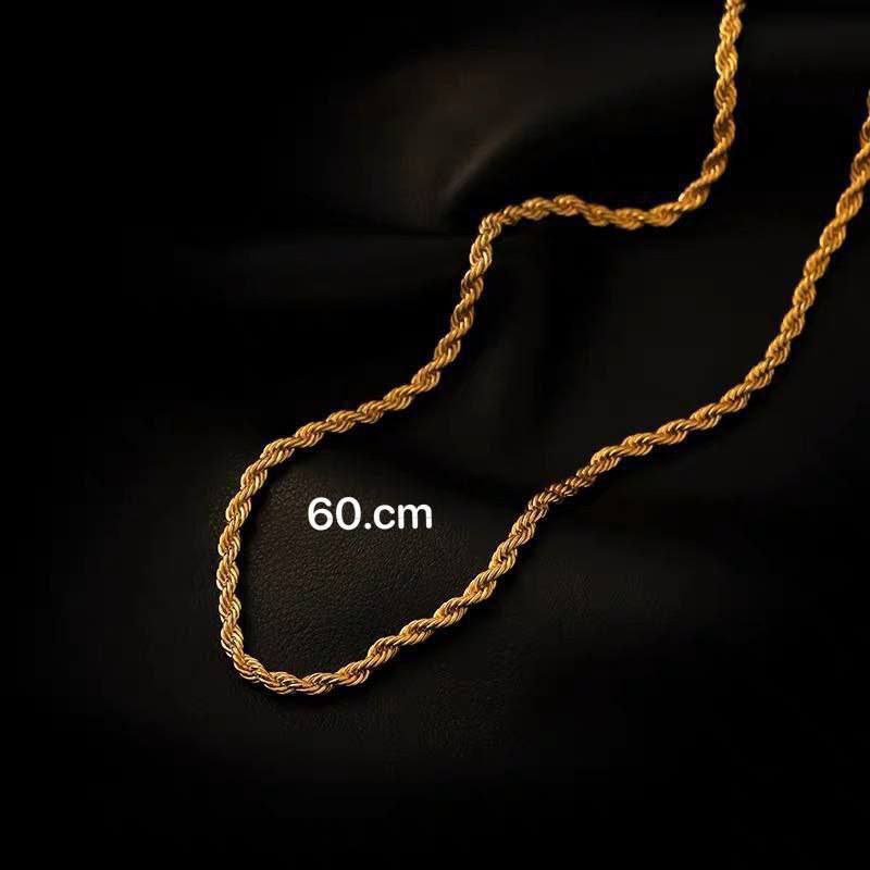 Gold-Plated Cuban Chain Necklace – 60 cm S1