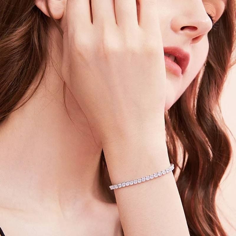 Shaddad Bracelet – Gold-Plated with Zircon Stones (4 mm) S1