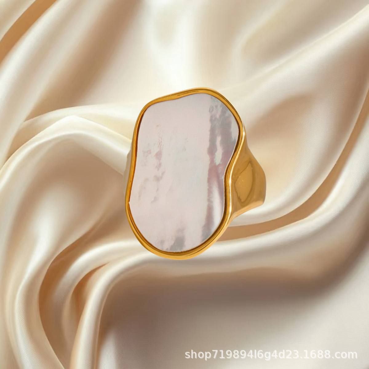 Pure 316 Stainless Steel Ring with Real Gold Plating S1