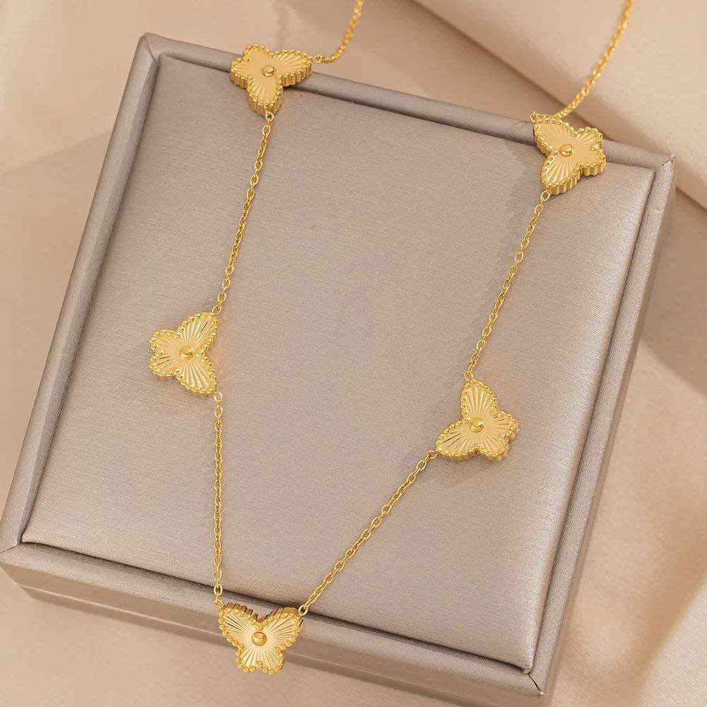 Butterfly Pendant Chain Necklace Stainless Steel 316 Pure S1