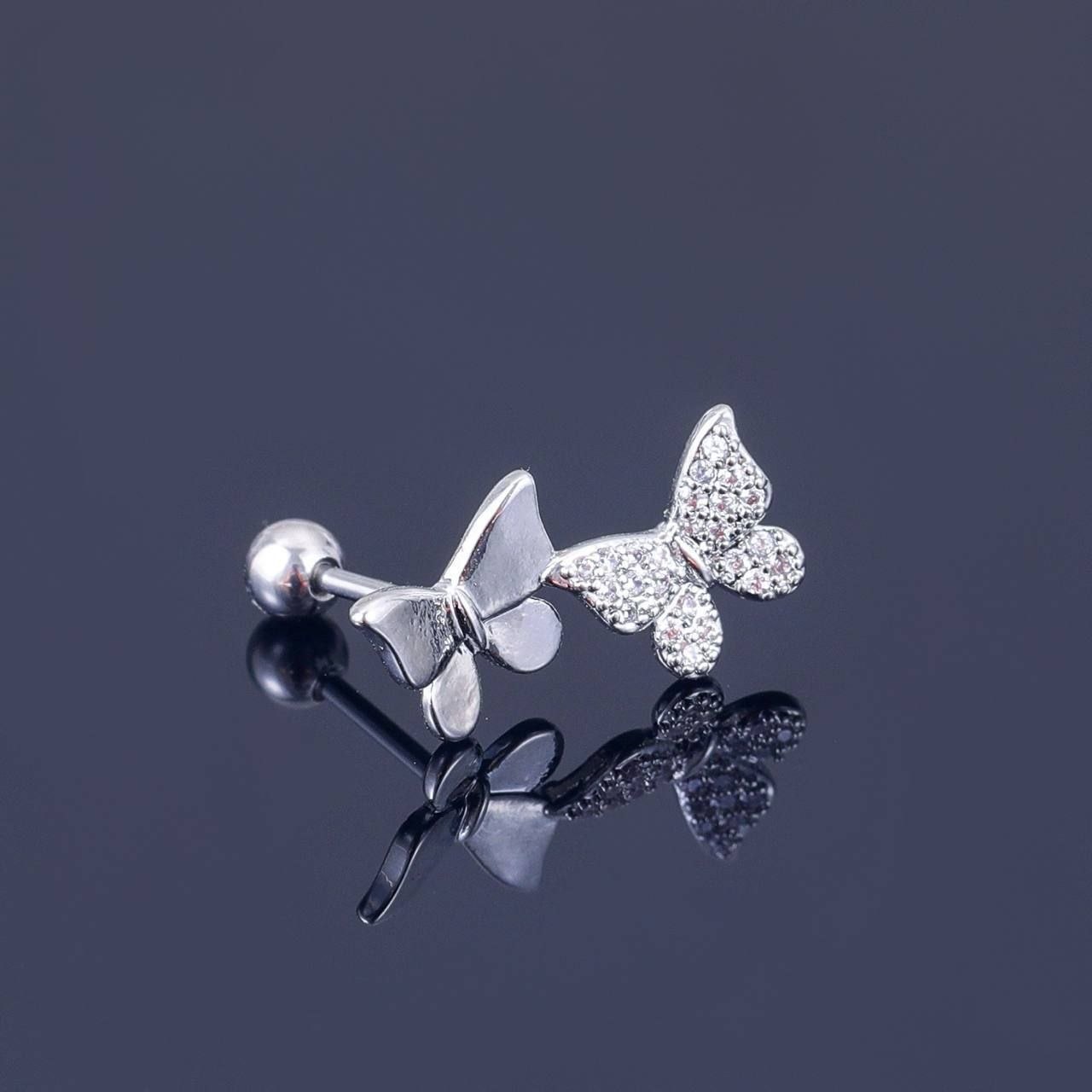 Ball Back Zircon Piercing – Stainless Steel 316 S1