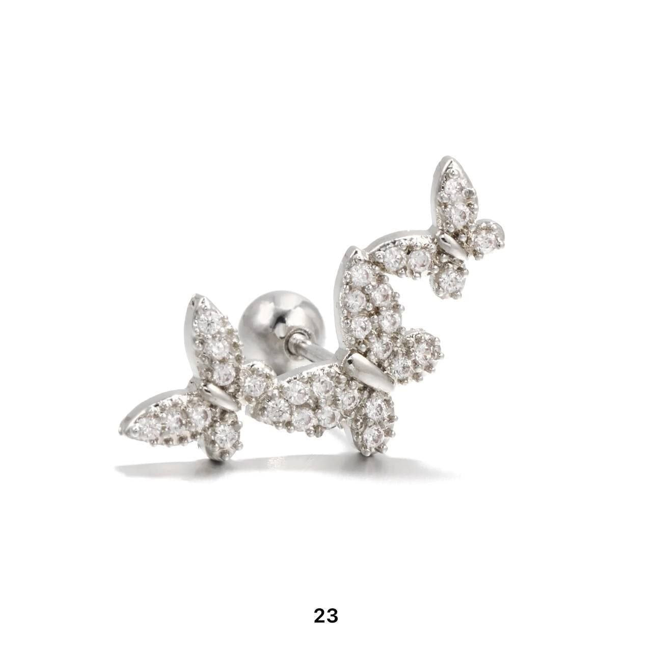 Ball Back Zircon Piercing – Stainless Steel 316 S1
