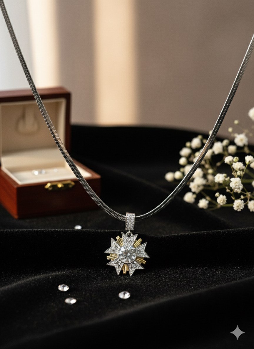 Pure 316 Stainless Steel Chain with Zircon Stones S2