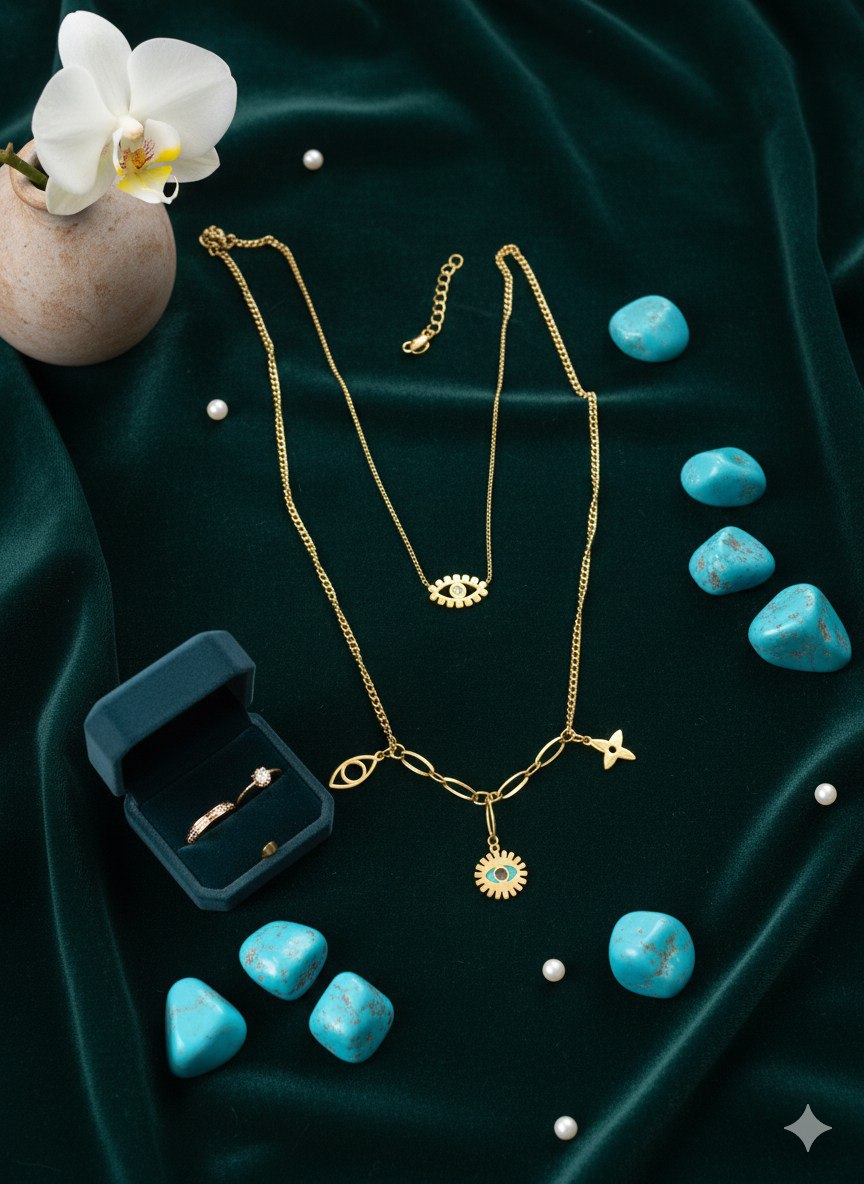 Double Layer 316 Stainless Steel Chain with Zircon Stones S2