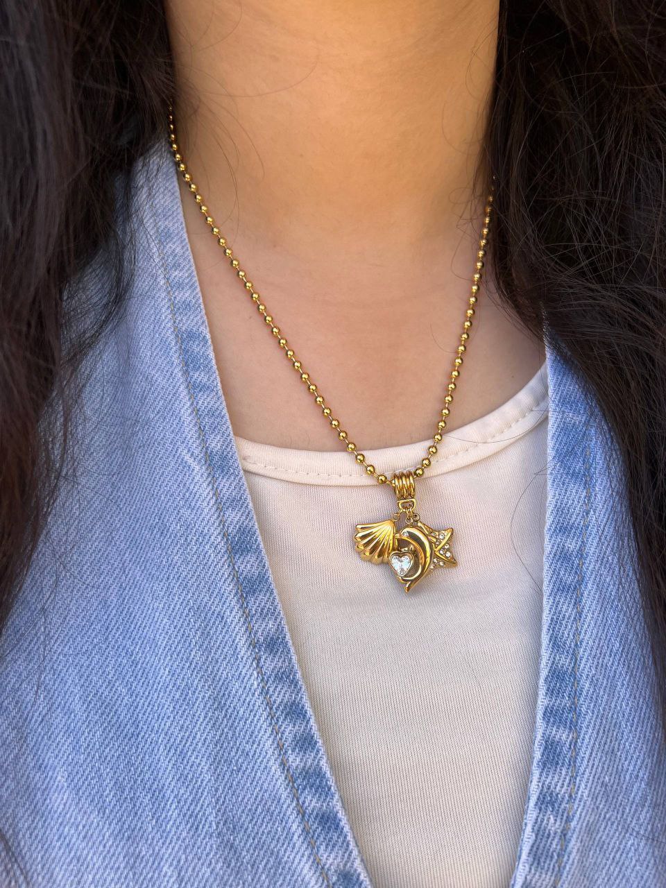 Moon Necklace – Pure 316 Stainless Steel S1