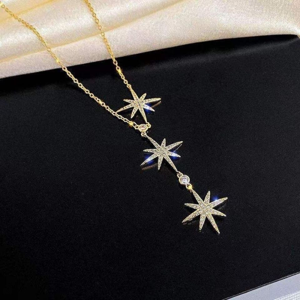 Pure 316 Stainless Steel Necklace with Zircon Stones S2
