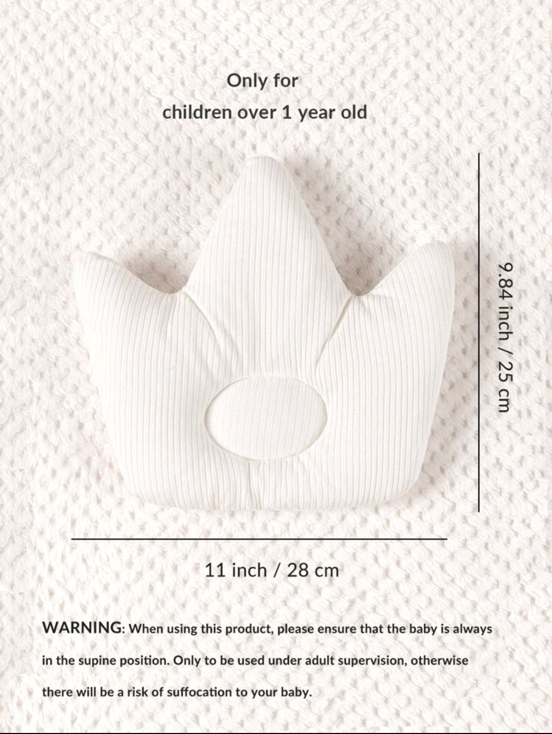 SHEIN Baby Crown Design Pillow