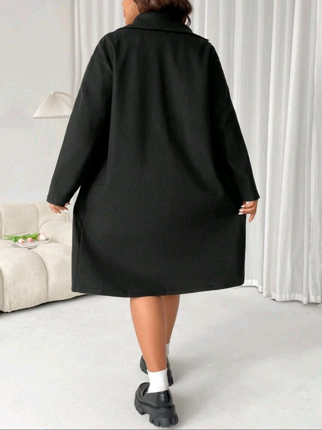 Product Name:
SHEIN EZwear Plus Size Solid Color Cotton Knit Sweater for Women, Long Sleeve, Winter Wear