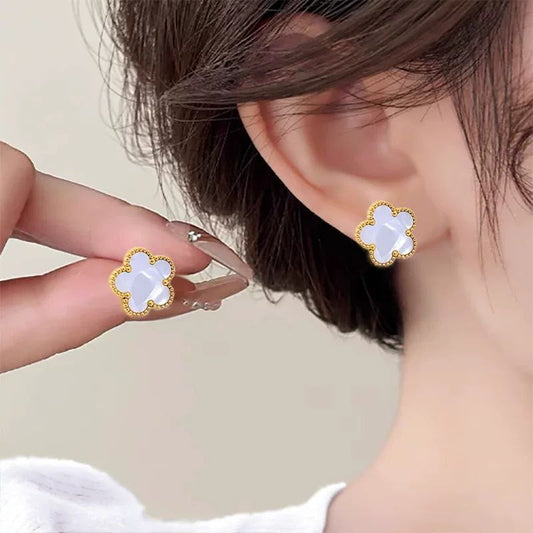 Five-Petal Flower Stud Earring – Pure 316 Stainless Steel S1