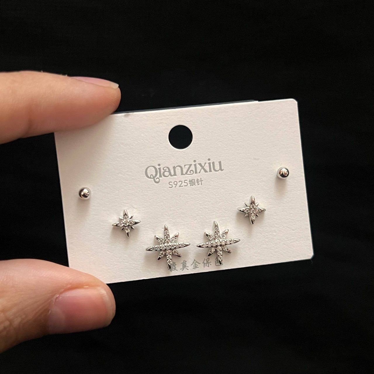 Chinese Gold Jewelry Set with Zircon Stones – 3 Pieces S1