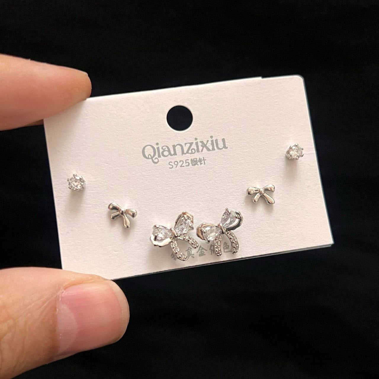 Chinese Gold Jewelry Set with Zircon Stones – 3 Pieces S1