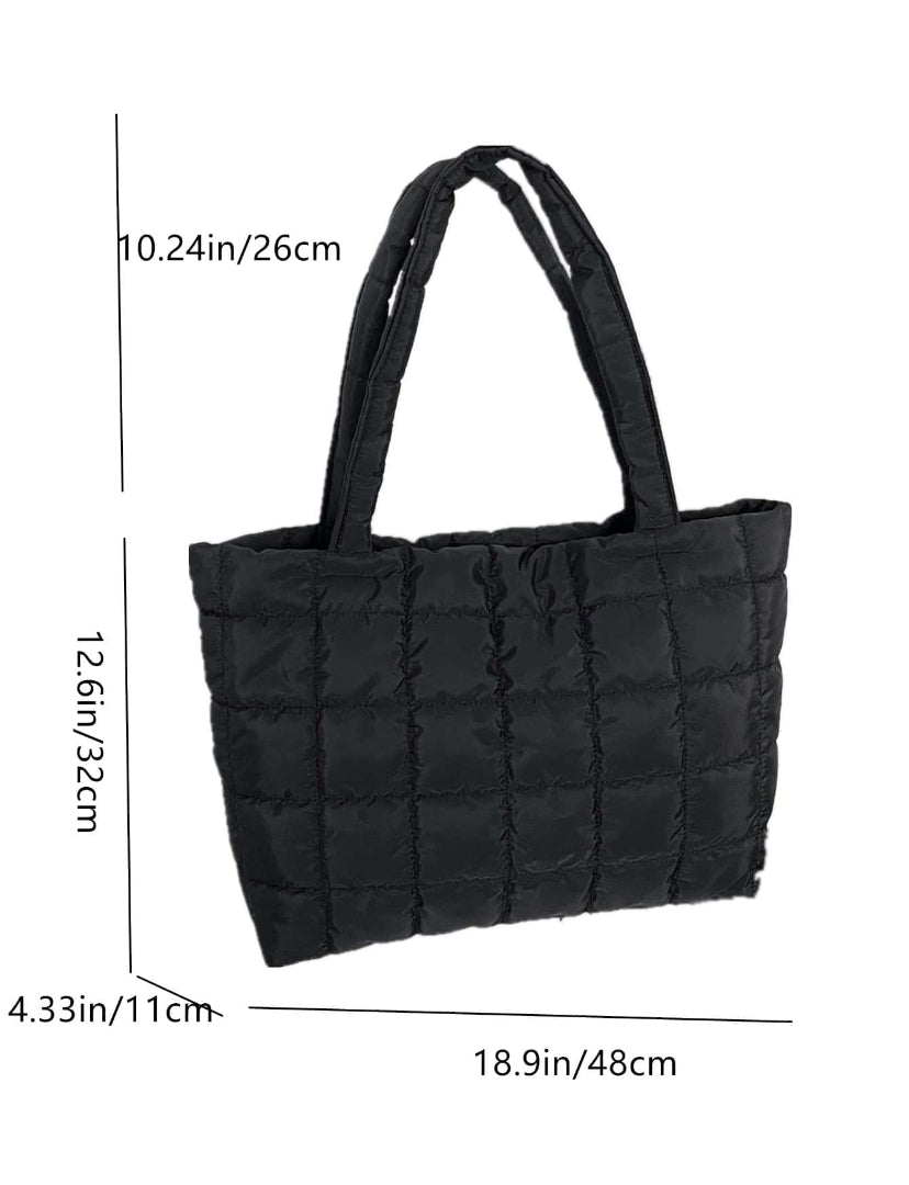 Ultra-Lightweight Quilted Tote Bag – High-Capacity Business Casual Bag for Women & Students