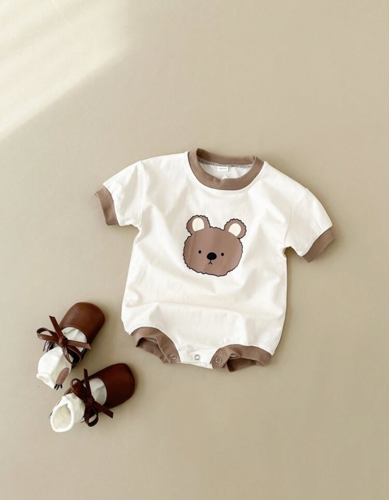 Summer Baby Boy Romper – Cute Bear Print, Sleeveless Jumpsuit