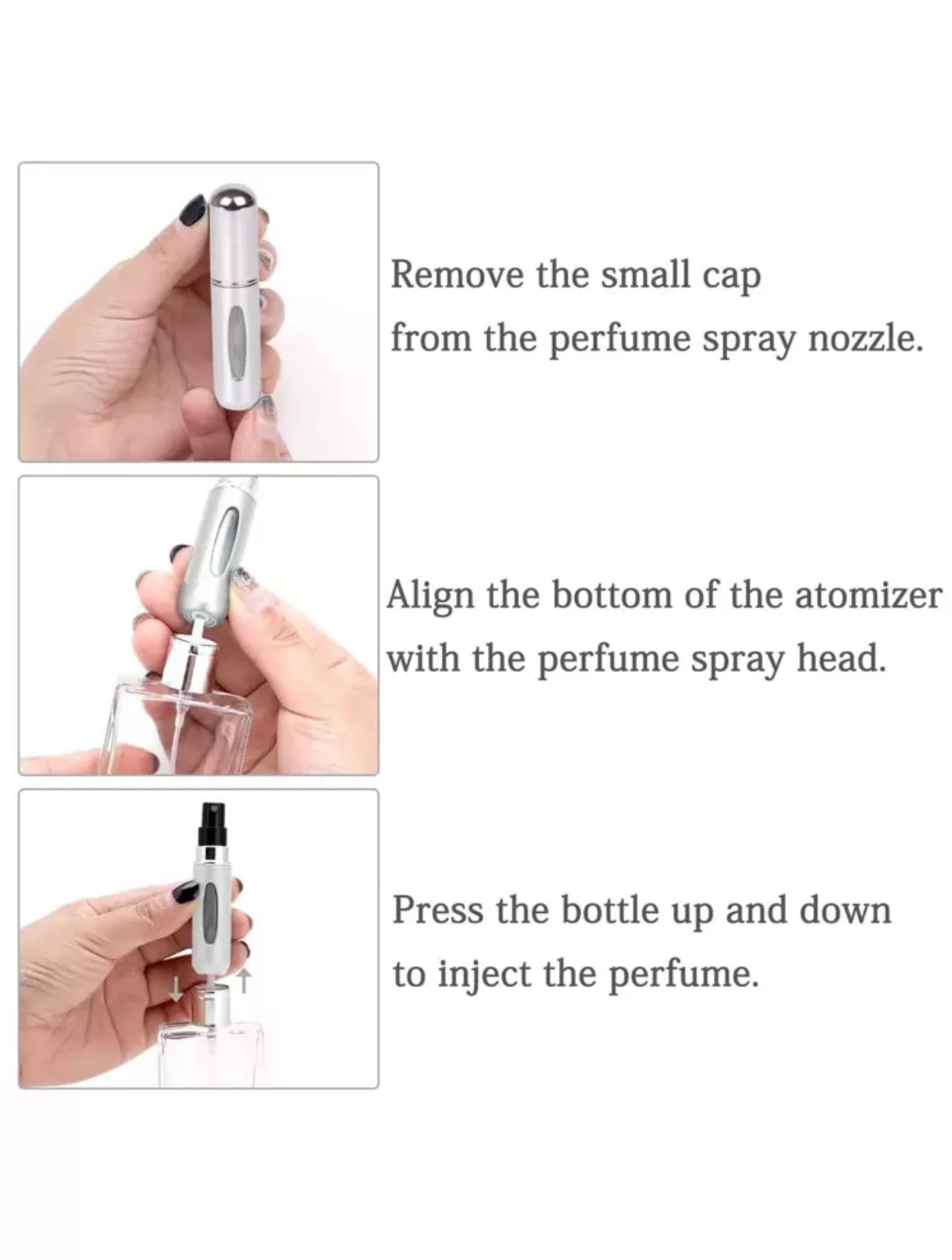 Mini Perfume Spray Bottles – 5ml (Set of 5) – Colorful Refillable Atomizers - MK4101