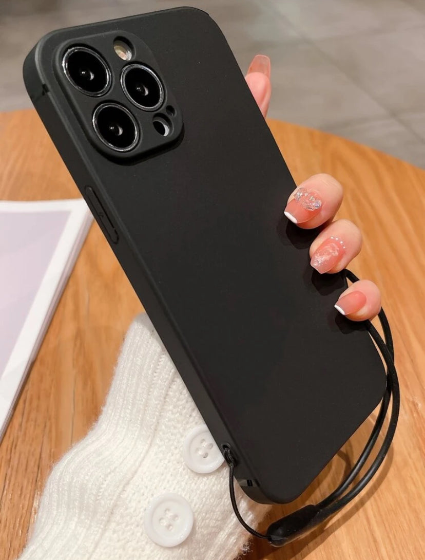 Apple Basic Plain Phone Case with Lanyard – Compatible with iPhone11 Pro Max