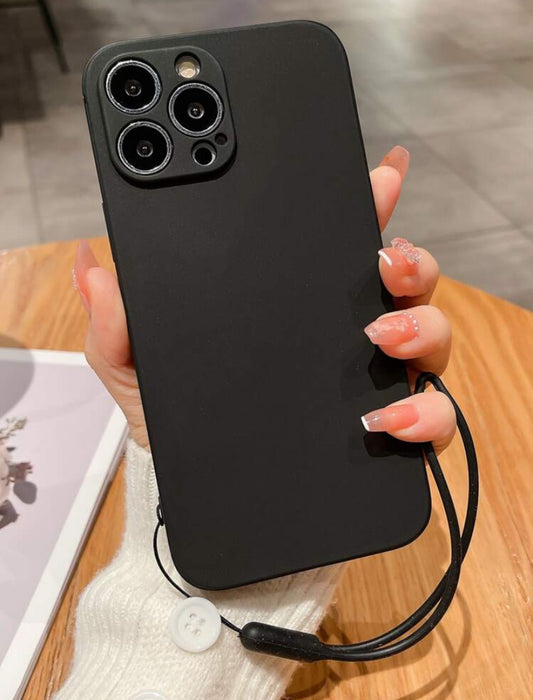 Apple Basic Plain Phone Case with Lanyard – Compatible with iPhone11 Pro Max