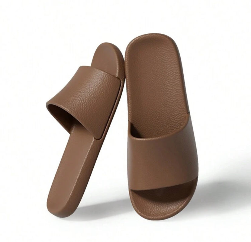 2024 New Glossy PU EVA Slippers – Premium Lightweight Couples Slides with Minimalist Design - K2007