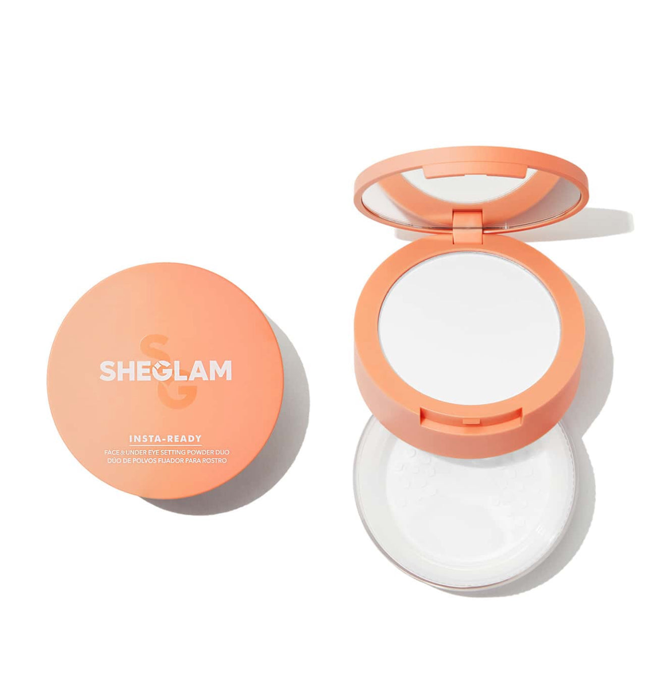 SHEGLAM Insta-Ready Face & Under Eye Setting Powder Duo – 2-in-1 Brightening & Matte Waterproof Powder