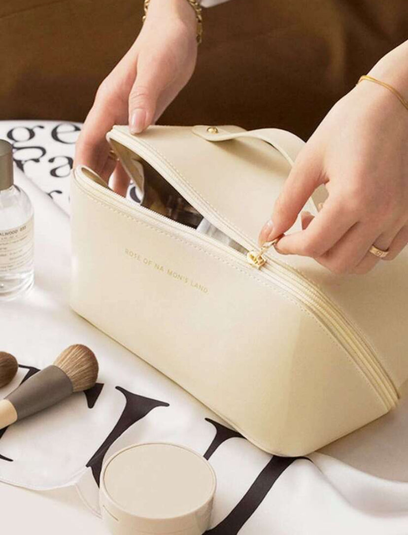 Portable Makeup Brush Bag – Handheld Cosmetic Case & Travel Toiletry Organizer