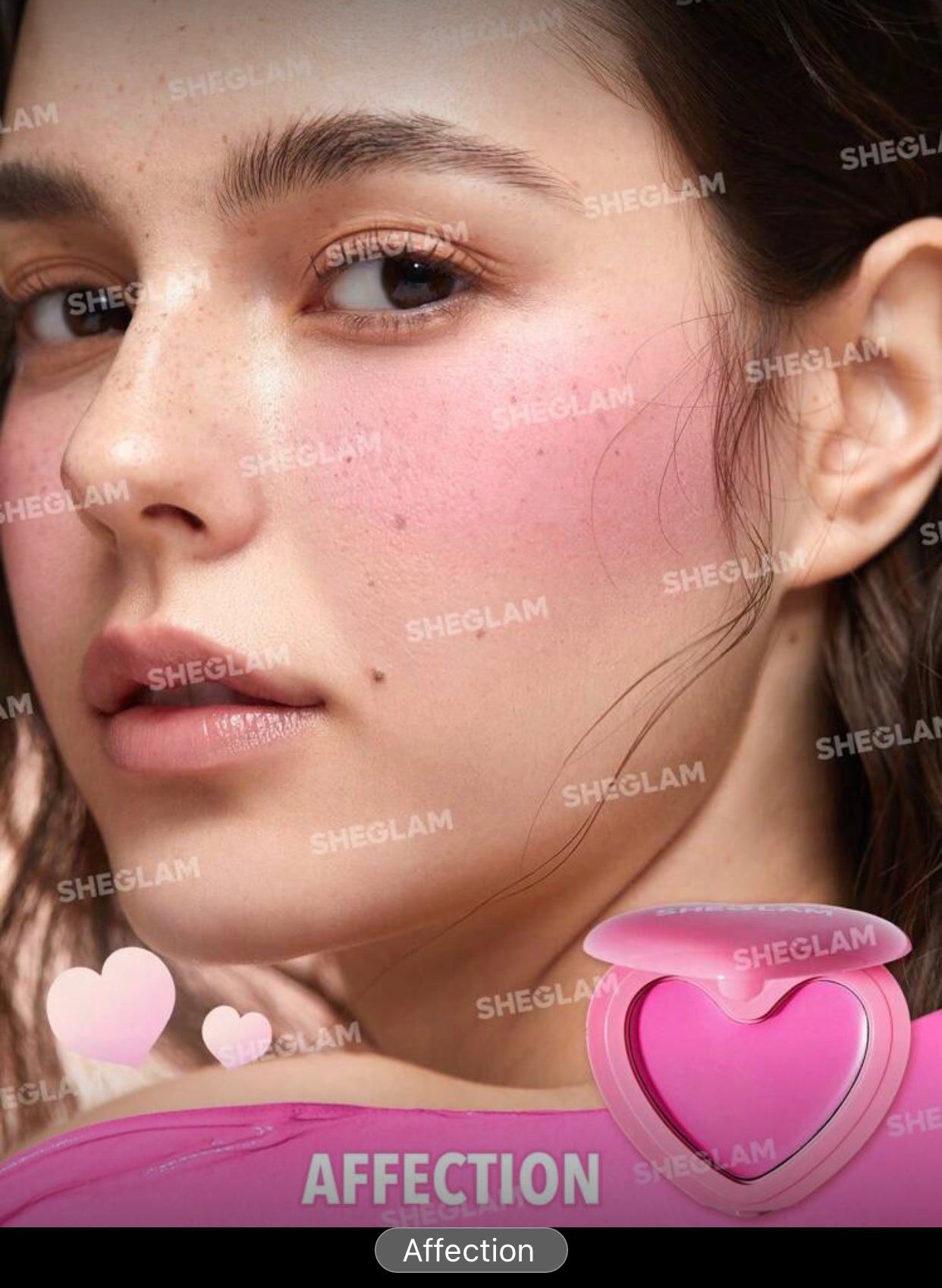 SHEGLAM Playing Cupid Cream Blush – | 7-Shade Heart Cream for Cheeks & Lips - MK4232